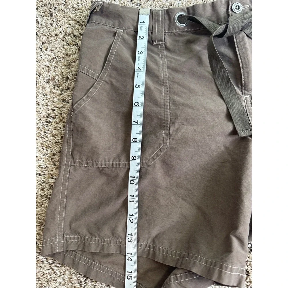 Columbia Womens‎ Brown Hiking Shorts Drawstring Cargo Size 6 Medium Classic